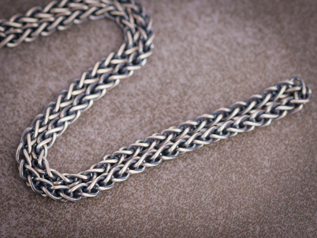 The Perfect Oxidized Handcrafted Silver Foxtail Chain