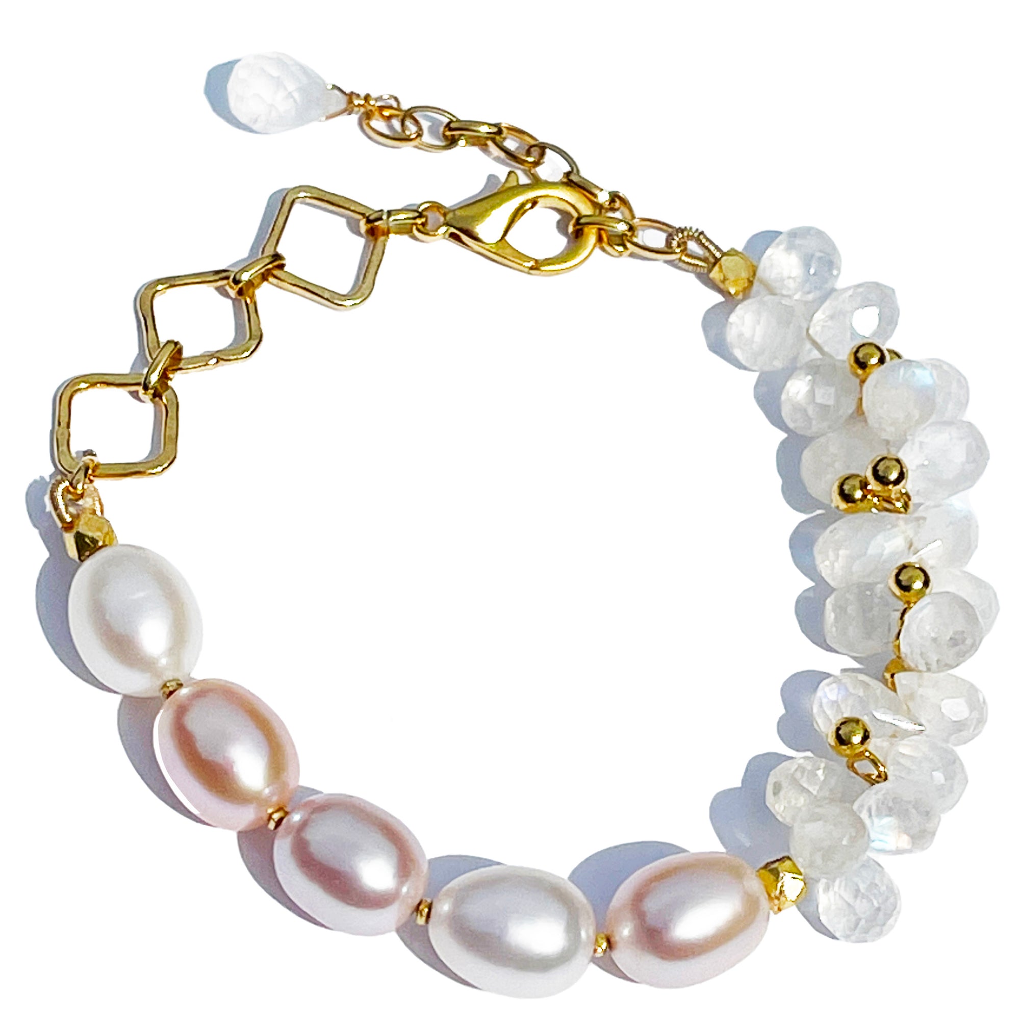Premium Freshwater Pearl & Moonstone Bracelet